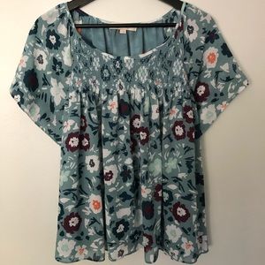 Loft flowy, multicolored short sleeve